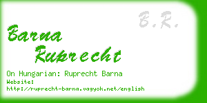 barna ruprecht business card